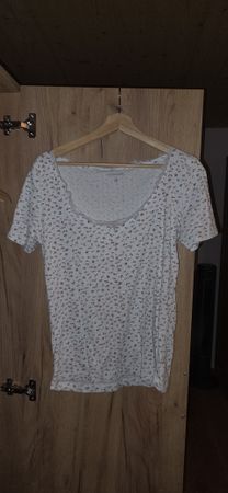 Damen T-Shirt weiss mit Blumenmuster Grösse L gebrauch