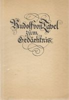 Rudolf von Tavel zum Gedächtnis 1934