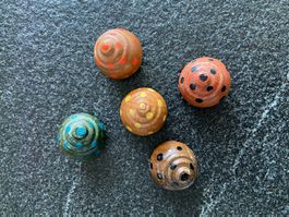 Japan Vintage Magnete, Holz, 5 Stk