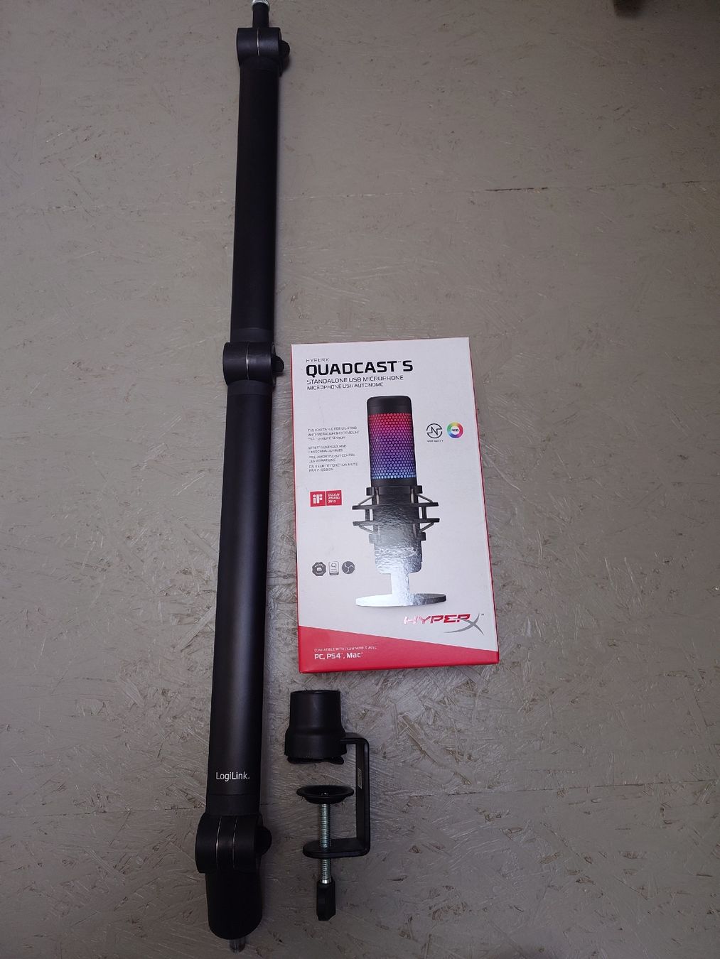 Hyperx Microfoni: HyperX QuadCast S + Logilink Mikrofonarm – Usato da Aadorf venduto da Dna77 1