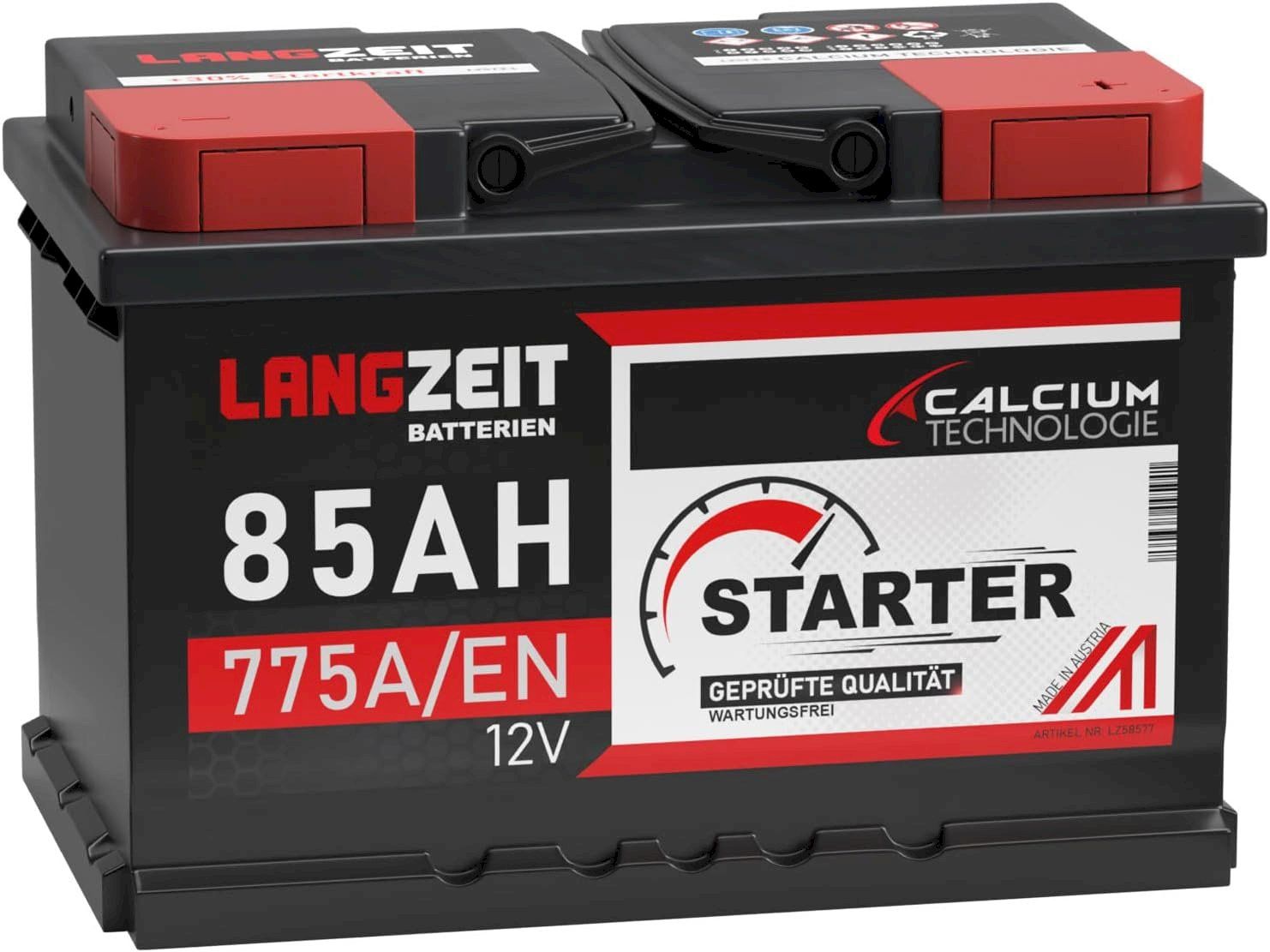 Batterie: LANGZEIT Autobatterie 12V 85Ah – Nuovo e nell'imballaggio originale da Bottighofen venduto da zaap 3