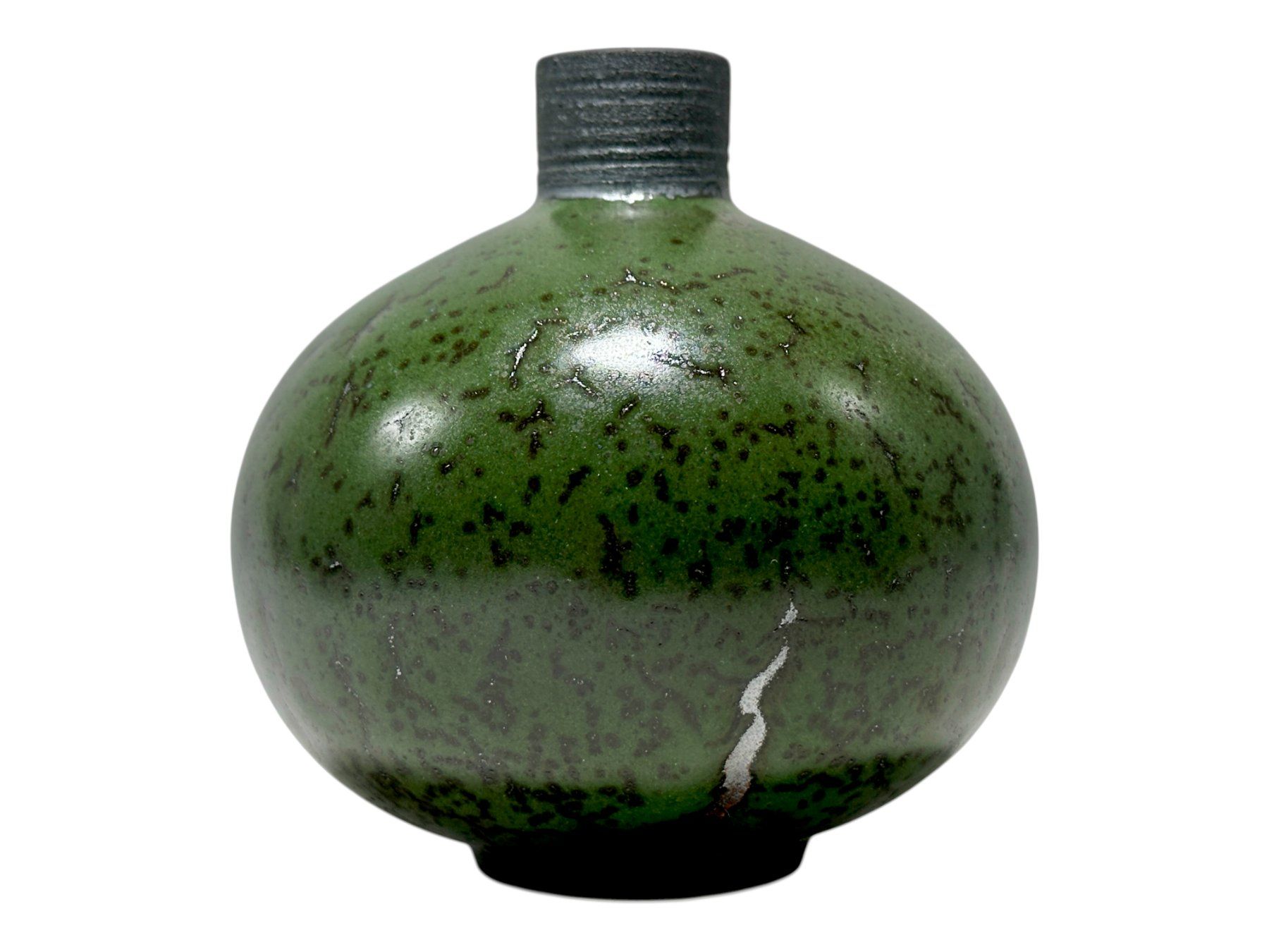 Vasen & Gefässe: Anouk Bally à Thierrens - Vase céramique émaillée vert olive – Gebraucht aus Morges von Auct 2