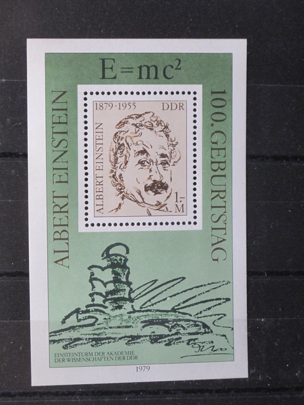 Tutti i francobolli: DDR 1979 Albert Einstein Blk 54** – Usato da Wil SG venduto da fva01