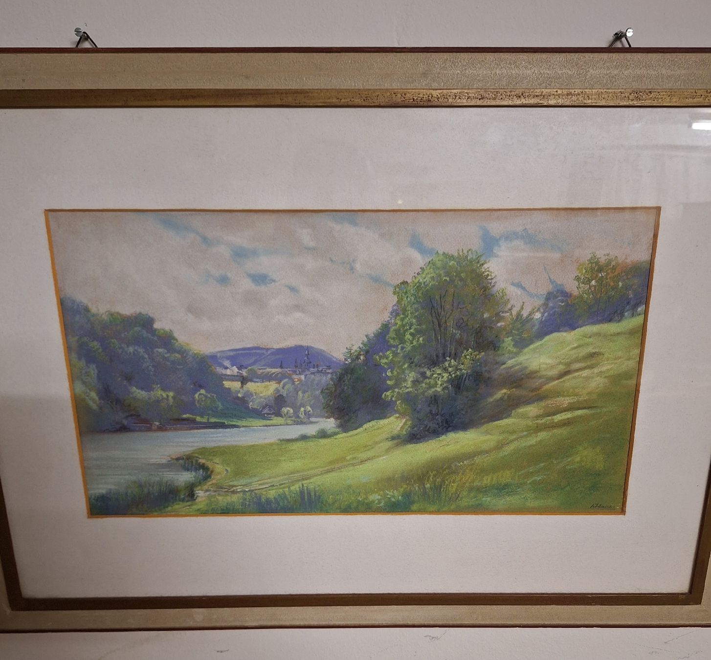 Gemälde: Gemälde Öl Landschaft von A.Haas. b. 1900 Schweizer – Gebraucht aus Fahrweid von SMILE.5
