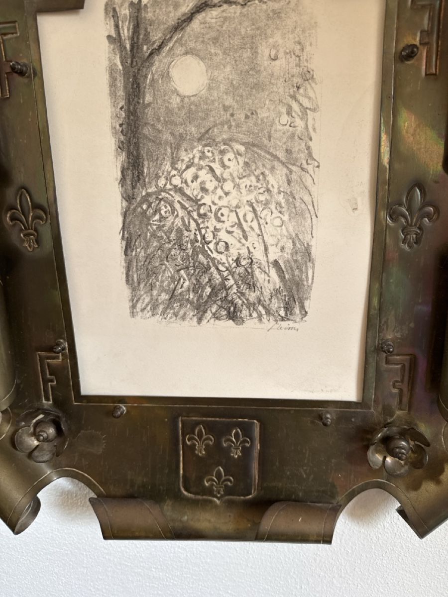 Cornici: Messing Bilderrahmen antik mit sign Litho Paris massiv – Usato da Basel venduto da Joshy03 2