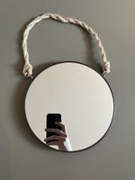 Kleiner Spiegel Wandspiegel mit Seil zum Aufhängen