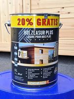 6L HOLZLASUR PLUS, farblos, aussen,  wasser-verdünnbar. Neu.