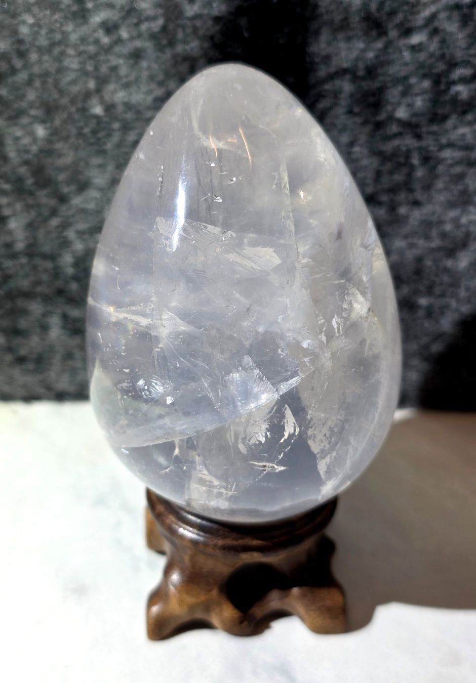 Minerali & Pietre curative: Starlight Rosenquarz Ei C 255g – Nuovo e nell'imballaggio originale da Matzingen venduto da Shay_Crystalz