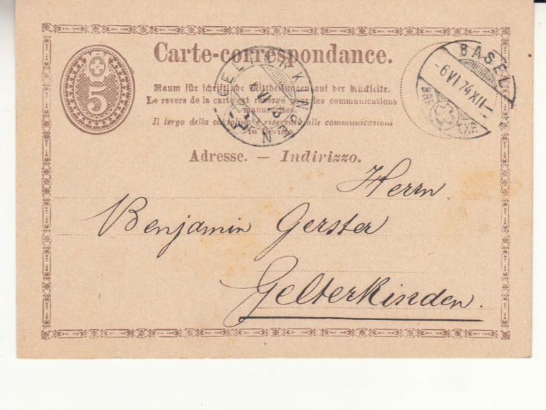 Tutti i francobolli: SGK PK 003  Basel - Gelterkinden – Usato da Bürglen TG venduto da StampGraf