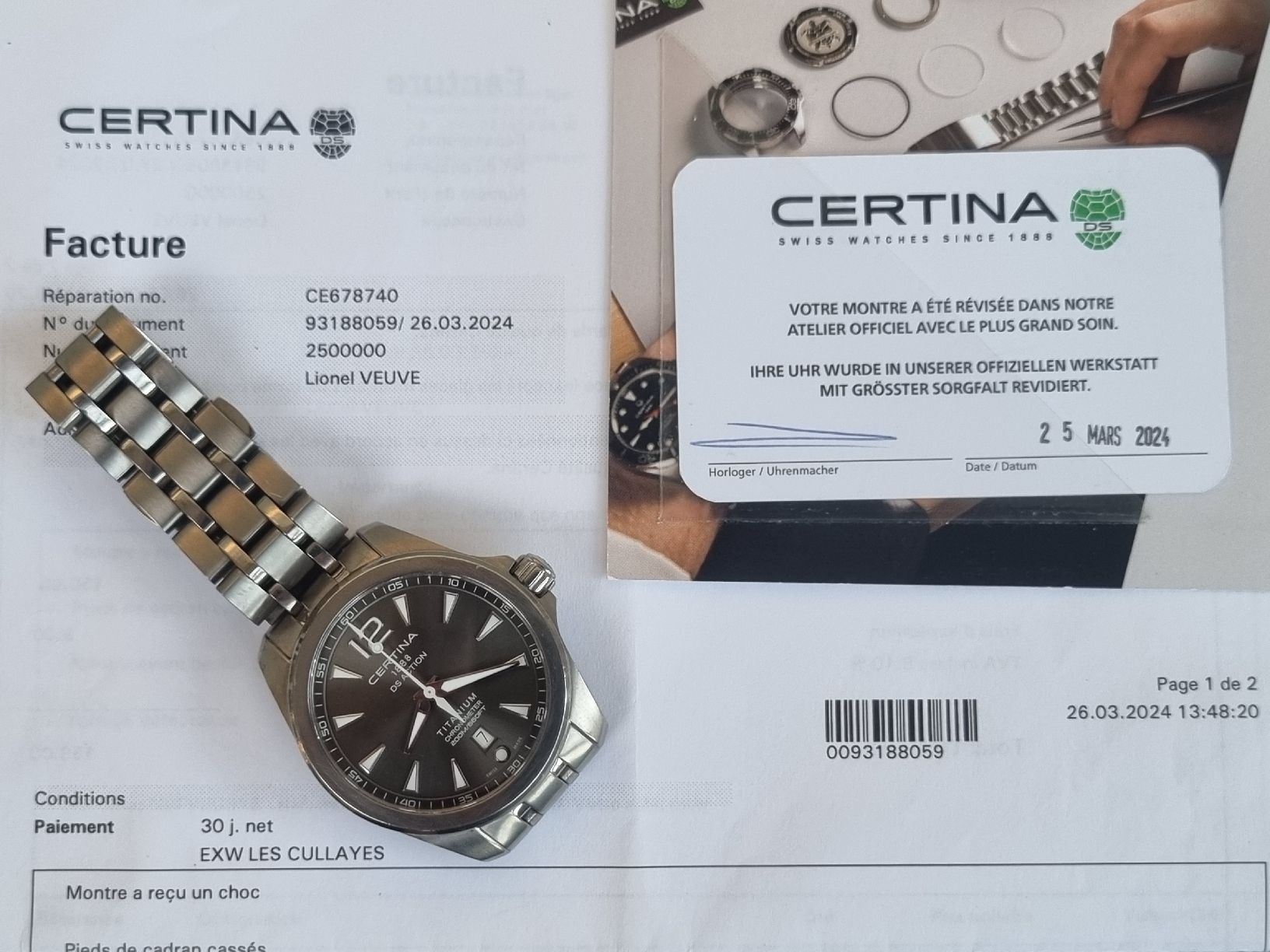 Certina Uhren: Montre Certina DS Action Titane Chronograph 200 m – Gebraucht aus Les Cullayes von yan_nvn9 7