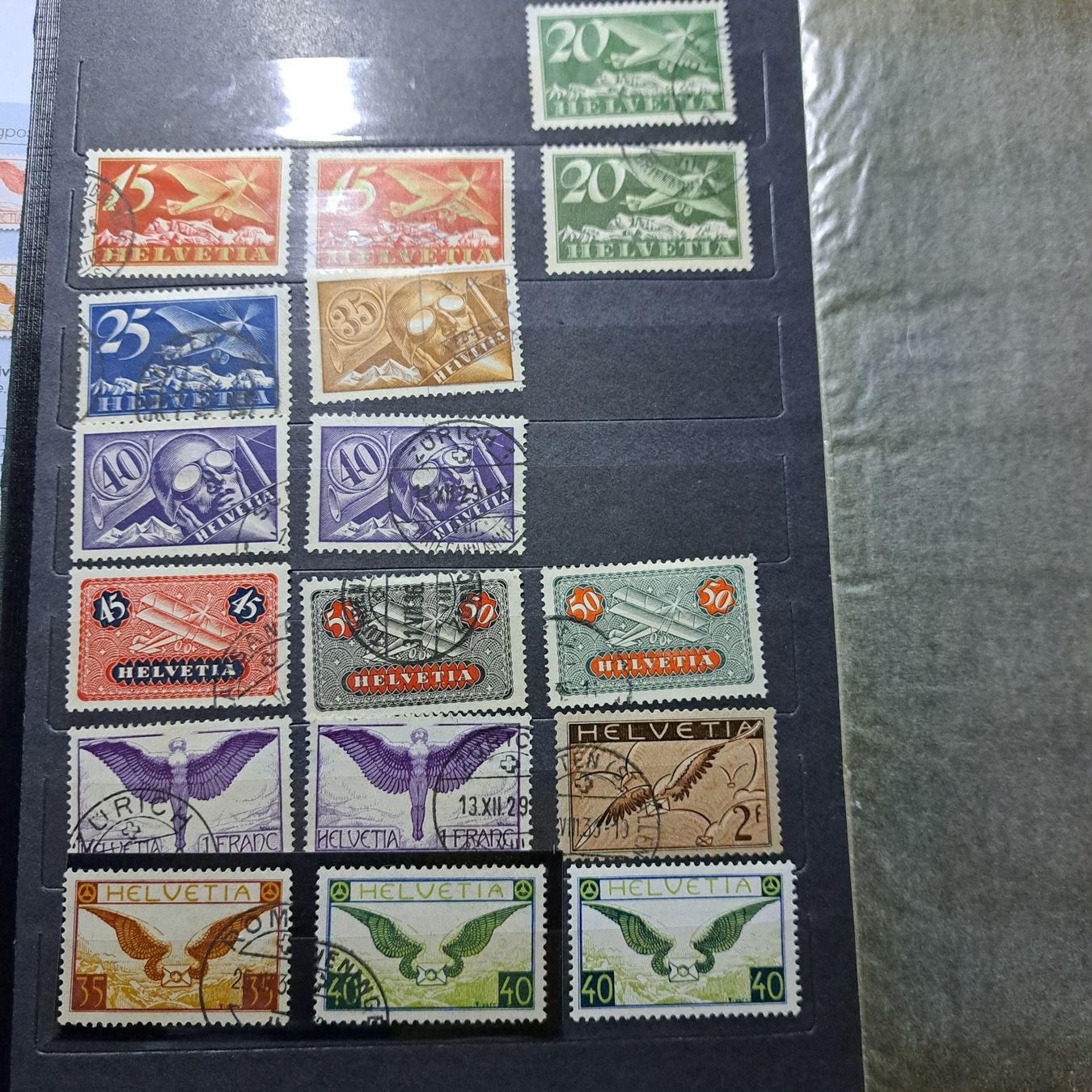 Tutti i francobolli: Flugpost Teilsammlung 1923 / 1937 – Usato da Wattenwil venduto da paku48