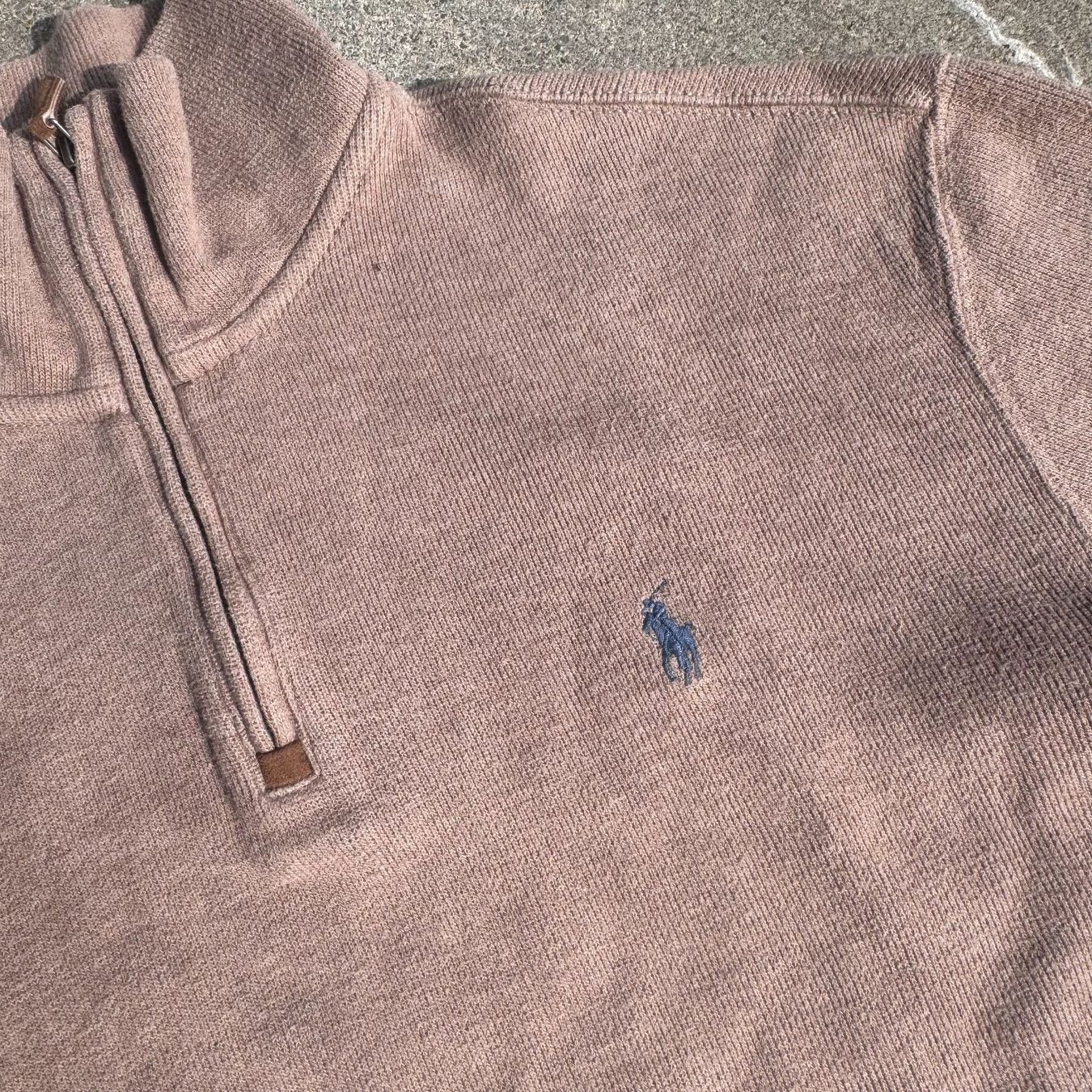 Polo Ralph Lauren Maglioni & Felpe: Polo Ralph Lauren brown vintage quarter zip retro pull – Usato da St. Gallen venduto da sourced_limited 2