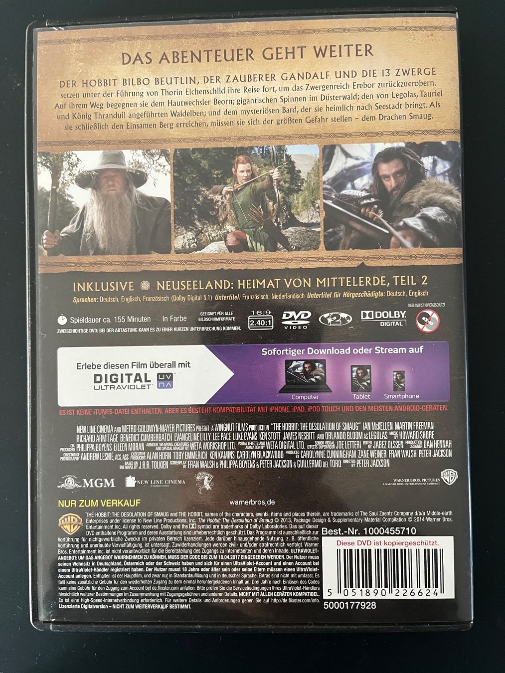 Tutti i DVDs: Der Hobbit - Smaugs Einöde (DVD) – Usato da Basel venduto da cskim 1