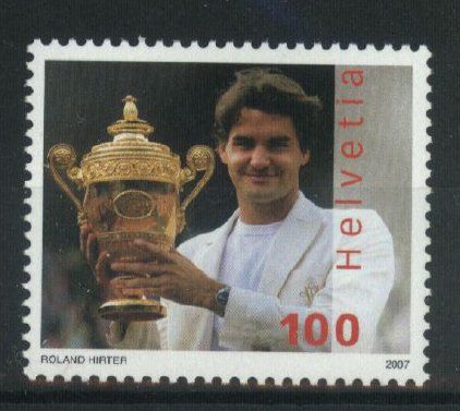 Tutti i francobolli: 2007, Sondermarke Roger Federer ** – Usato da Willisau venduto da Vollstempel