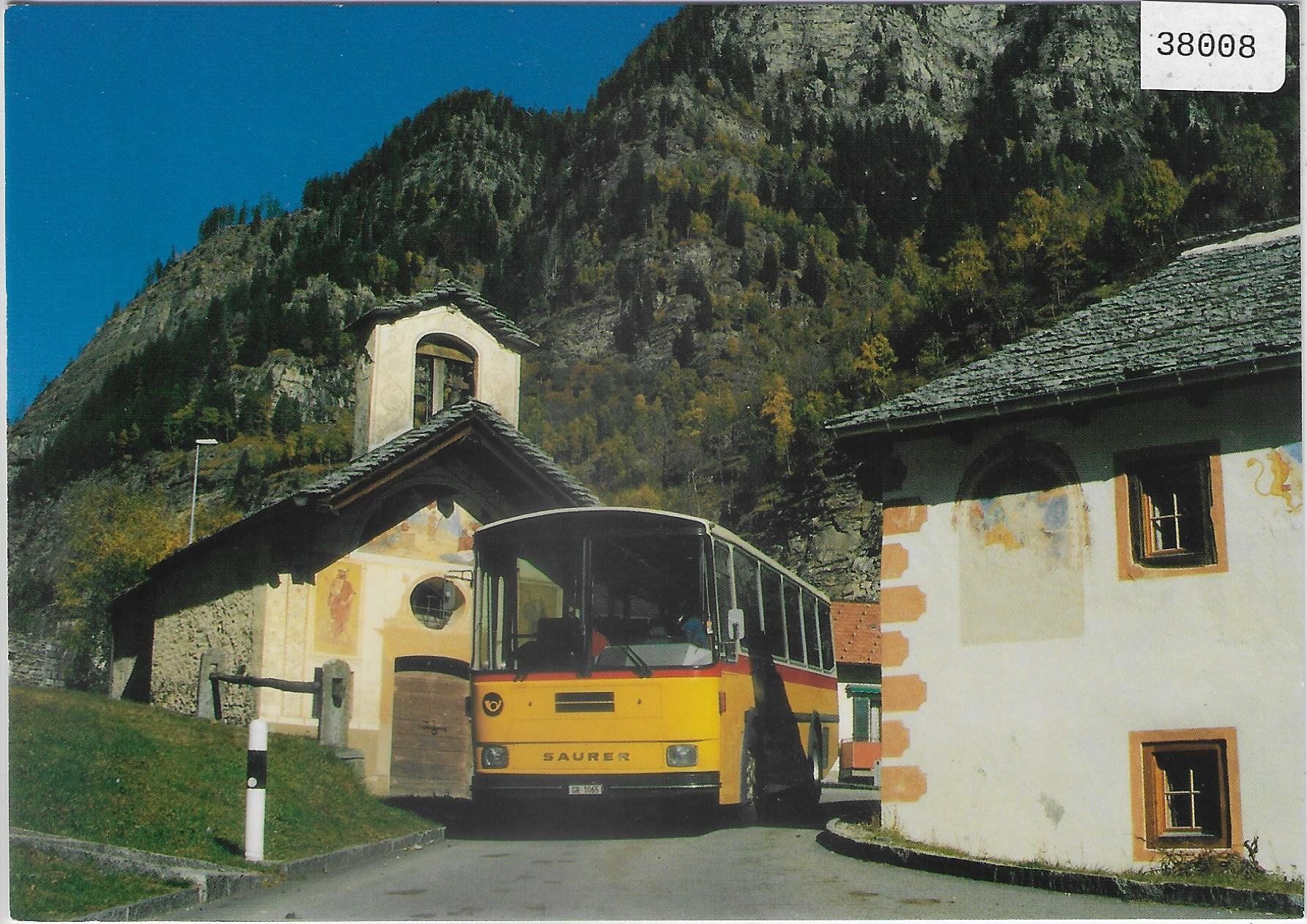 Cartoline postali: Bodio (Val Calanca) GR - Saurer Postauto – Usato da Ettingen venduto da Kartenplanet