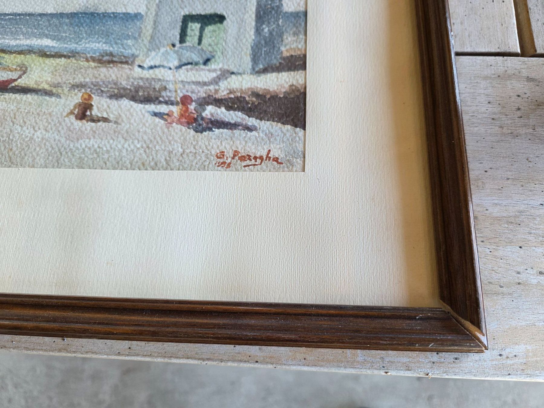 Gemälde: tolles Bild Gemälde Aquarell Strand Szene – Gebraucht aus Walterswil BE von Lonitti 7