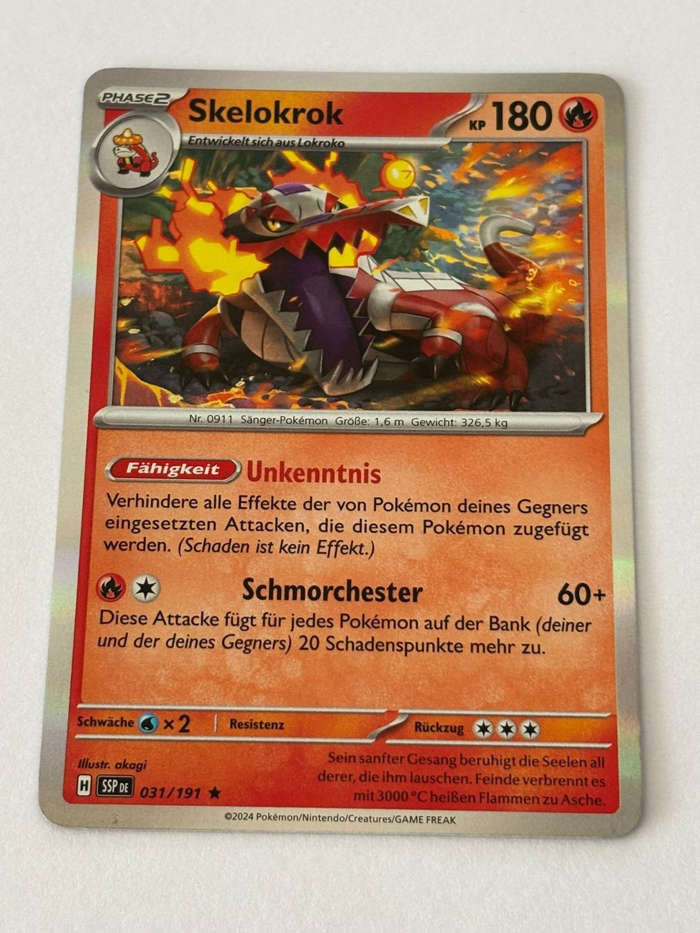 Pokémon Sammelbilder & Trading cards: Pokemon-Karte Skelokrok 031/191 – Gebraucht aus Herisau von Seyashop1