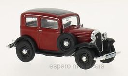 Opel P4 Limousine 1935-1937 dunkelrot / schwarz      1:43