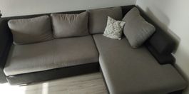 Ecksofa mit Schlaffunktion grau dunkelgrau guter Zustand 