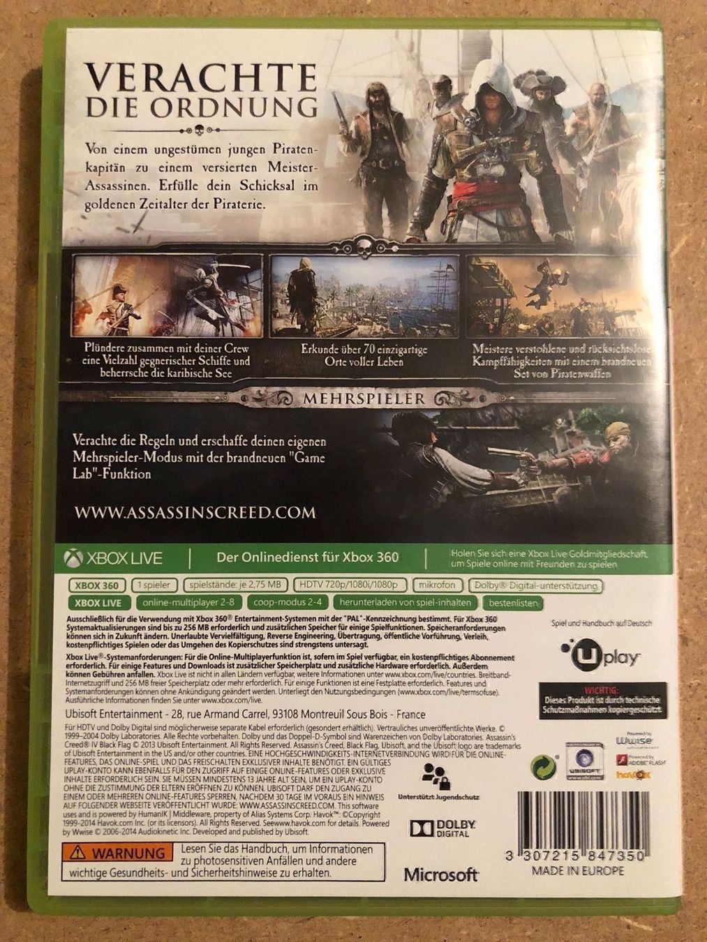 Microsoft Spiele: Assassins Creed Blag Flag Xbox 360 – Gebraucht aus Kestenholz von Mad18 1