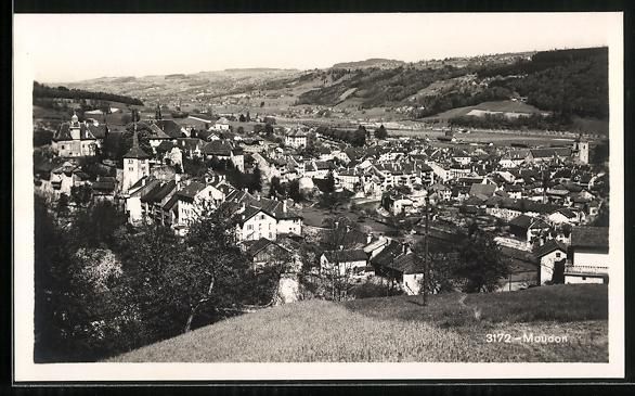Cartoline postali: AK Moudon, Panorama – Usato da Berlin venduto da bartko-reher