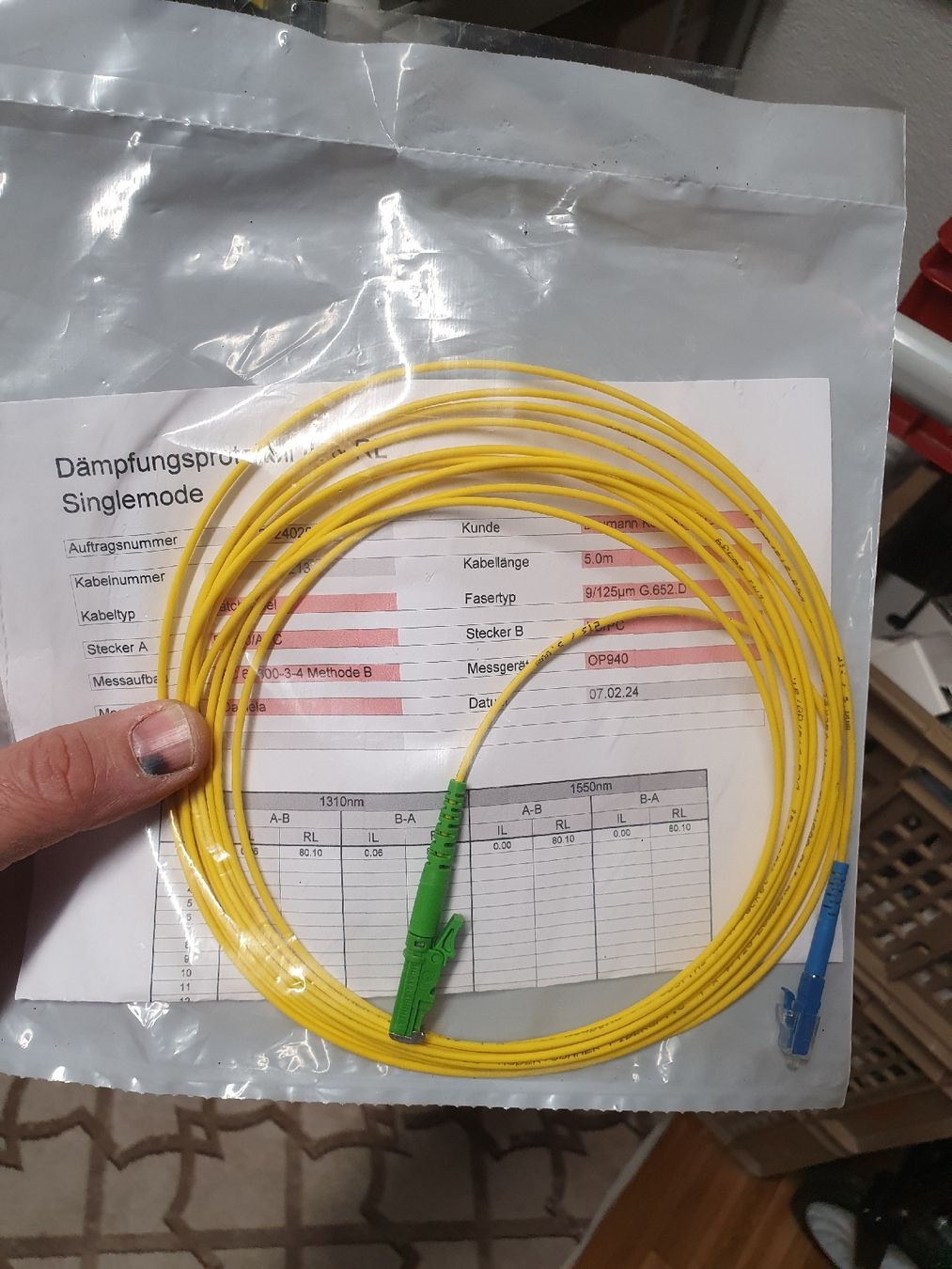 Cavi: LWL Patchkabel 5m neu E2000 APC LC PC Simplex 9/125um – Nuovo e nell'imballaggio originale da Zürich venduto da eymen20