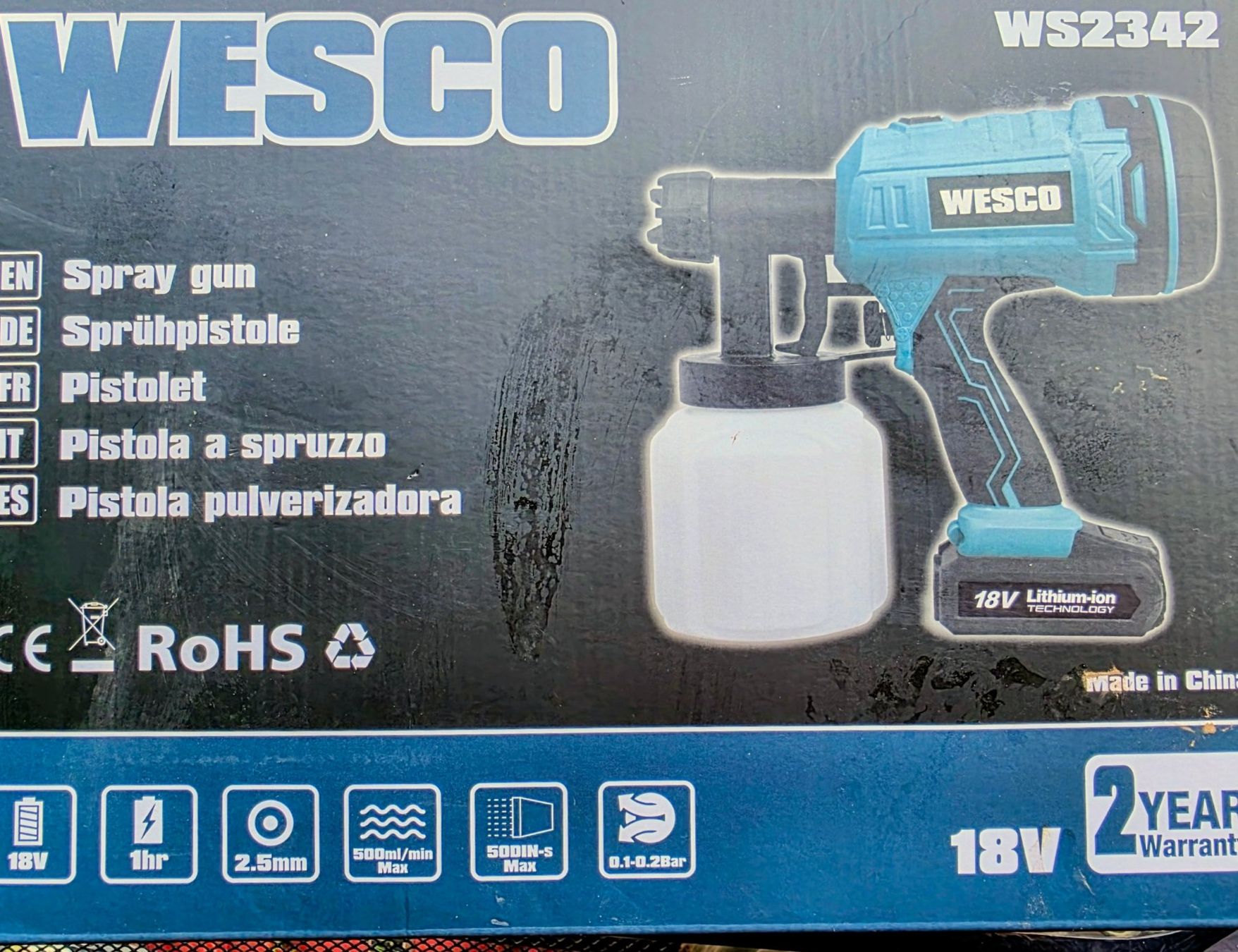 Tous les outils: Spritzpistole Wesco Aku – Neuf avec emballage d'origine à Buchs ZH par 1948Mustermann 1