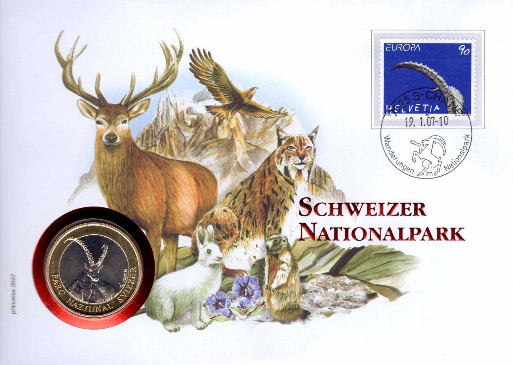 Tutti le monete: Münzbrief Steinbock 2007 – Nuovo (secondo la descrizione) da Heerbrugg venduto da Swissphila