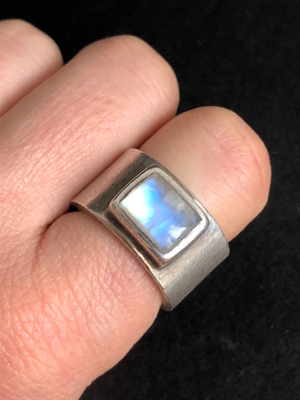 Anelli: Massiver Silber Ring mit Mondstein 925 – Usato da Spiegel b. Bern venduto da Rogger72 1