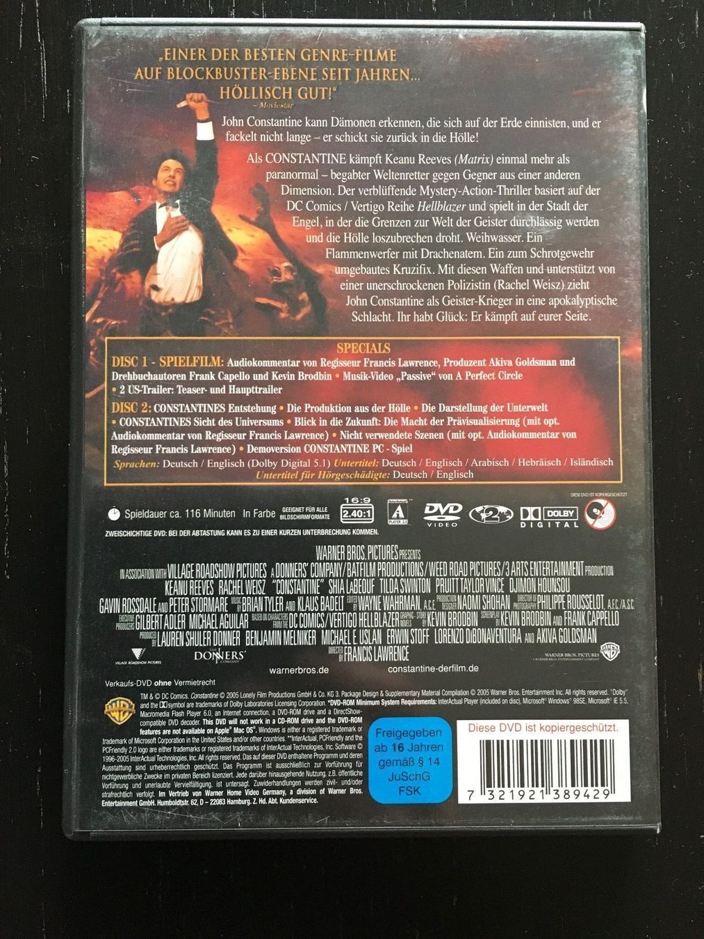 Tutti i DVDs: DVD Constantine – Usato da Regensdorf venduto da scheissspiel 1