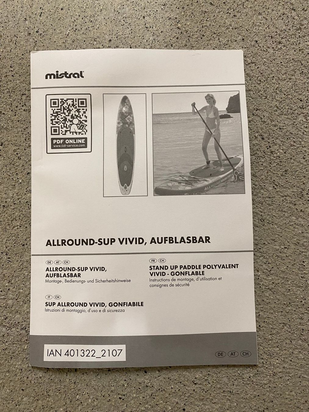 Mistral Tavole da surf e di nuoto: Mistral SUP Allround vivid 10 6 Paddle Surf – Nuovo (secondo la descrizione) da Saanen venduto da Jackperpi 5