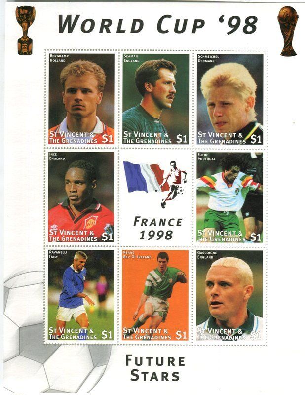 Alle Briefmarken: Block "Fussball". St. Vincent – Neu und originalverpackt aus Basel von Butsch5