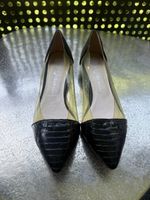 Elegant Black Embossed Transparent Pumps Size 40 for Summer 