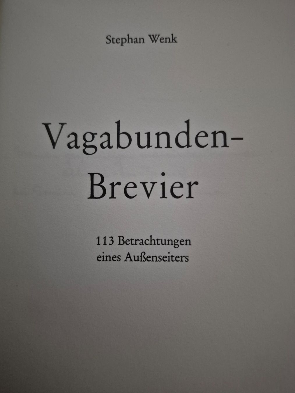 Bücher: Vagabunden-Brevier – Gebraucht aus Balsthal von Jamamoegg 1