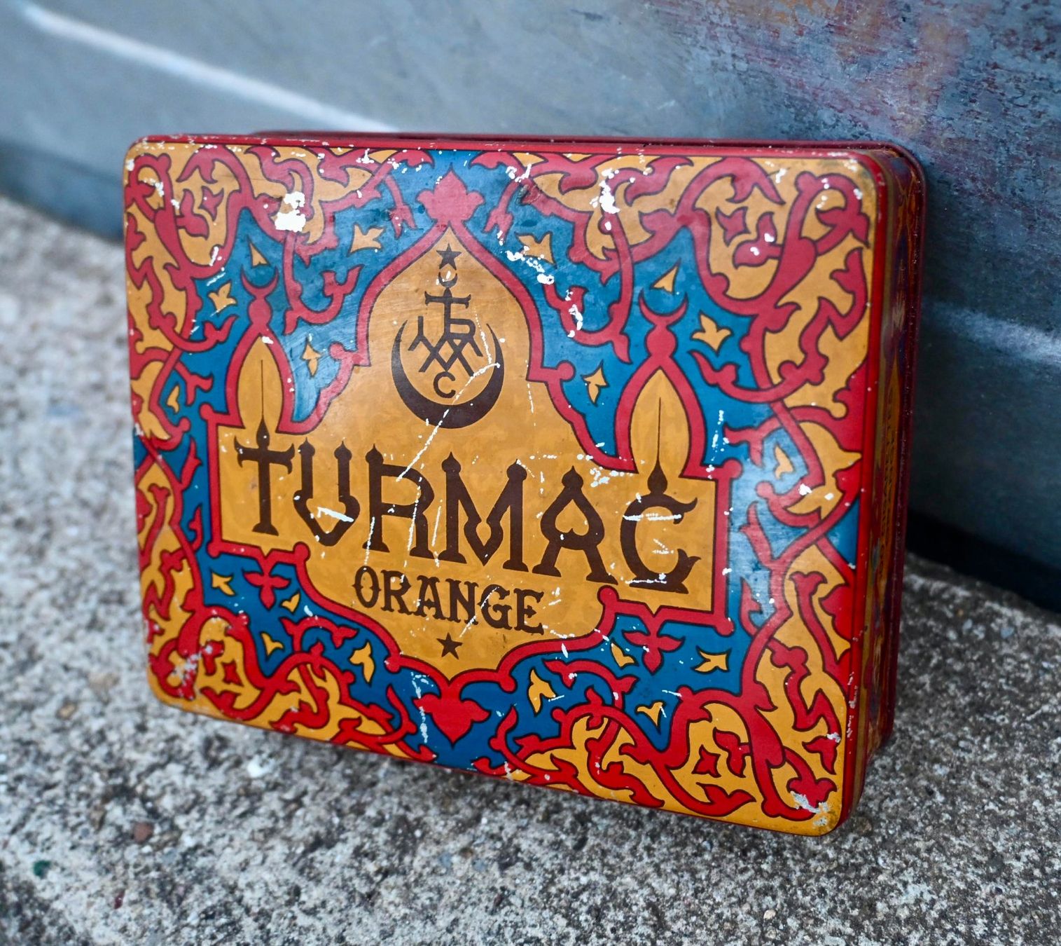Dosen: Vintage BLECHDOSE Turmac BLEU orange – Gebraucht aus Pfaffhausen von mono_rec 1