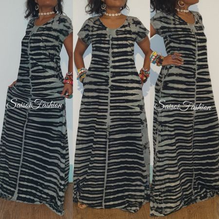 Batik Handgefärbt Sommer Boho,unikat- Maxikleid XS-M