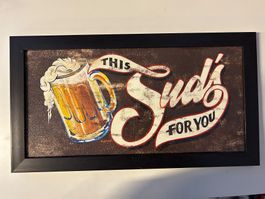 Retro-Bierbild - "This Sud's for You" - Wanddeko für Bar!