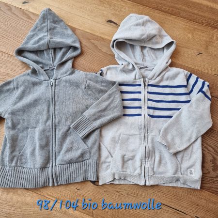 2 Hoodies jacken Kinder Grösse 98/104 Bio Baumwolle