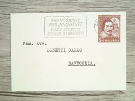 TR80 Enveloppe + Timbre Suisse 1956 PJ