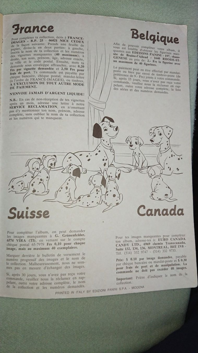 Panini Sammelbilder & Trading cards: Les 101 Dalmatiens / Album Panini – Gebraucht aus Cortaillod von signep 8