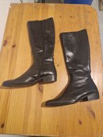 Elegante schwarze Jhay-Lederstiefel Gr. 37