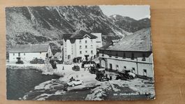 Gotthard Hospitz mit alten Autos um 1930