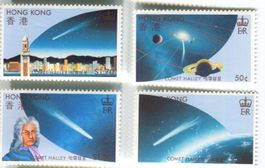 Briefmarken "Komet Halley". Hongkong