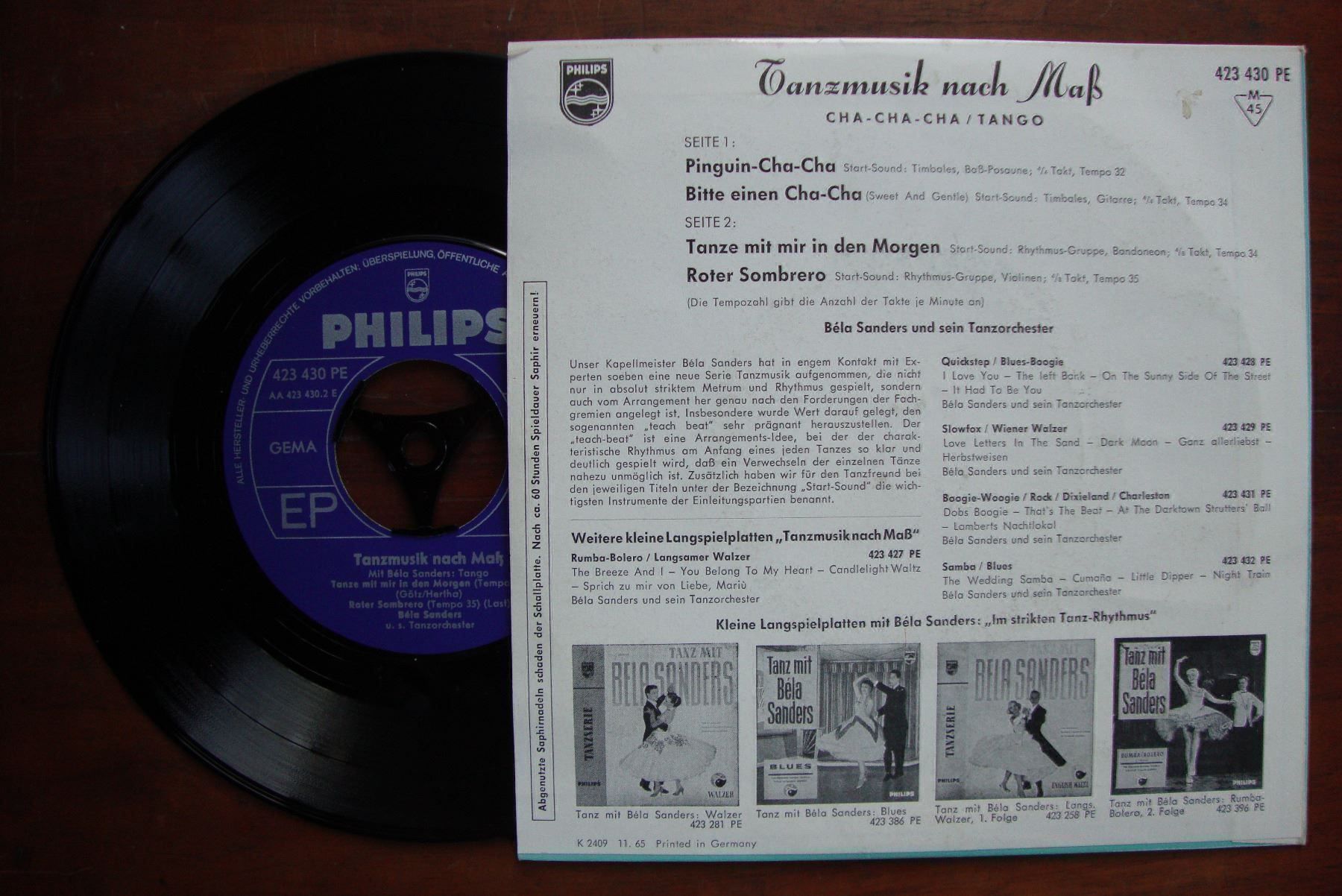Schallplatten: BÉLA SANDERS - CHA CHA CHA & TANGO – Gebraucht aus Bern von Uli_10_11 1