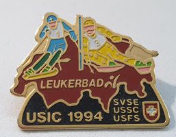 Z888 - Pin Leukerbad USI 1994 Skirennen SVSE USSC USFS