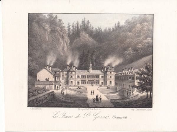 Stiche: LES BAINS DE ST. GERVAIS, LITHOGRAPHIE – Gebraucht aus Grüningen von Kartensammler 1