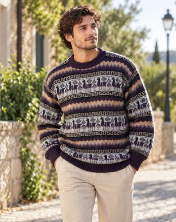 Pull en alpaga Pincho Pancho taille M