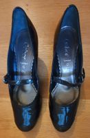 Gabor Glanz-Pumps mit Riemchen Gr.6 1/2 (40) schwarz elegant