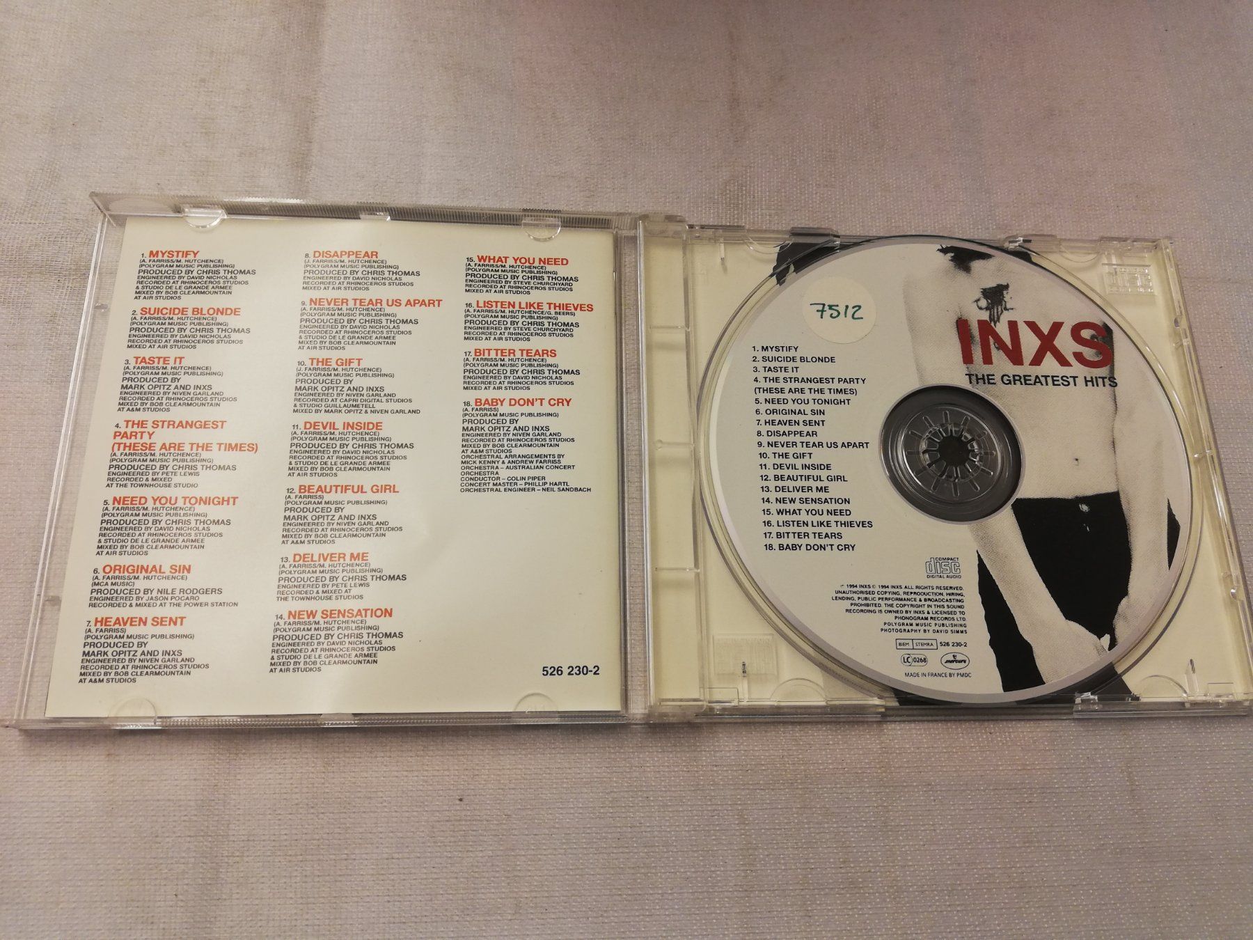 CDs: INXS - THE GREATEST HITS – D'occasion à Bern par Vinylsound.ch 2