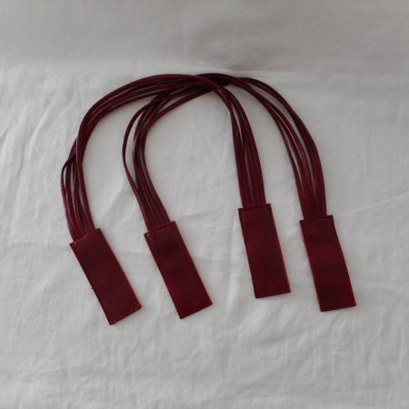 Taschengriffe Kunstleder Bordeaux